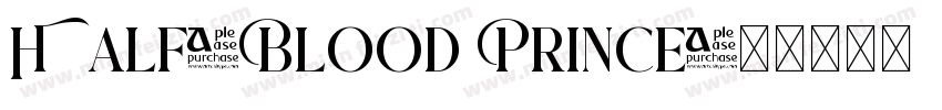 Half-Blood Prince字体转换